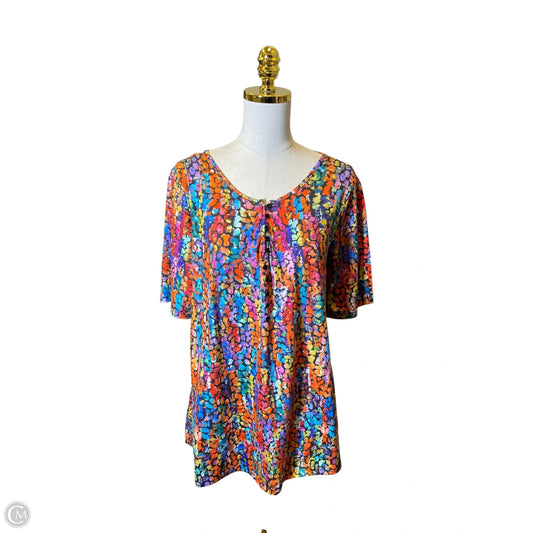 Blouse Short Sleeve By Noracora In Multi-colored, Size: Xl
