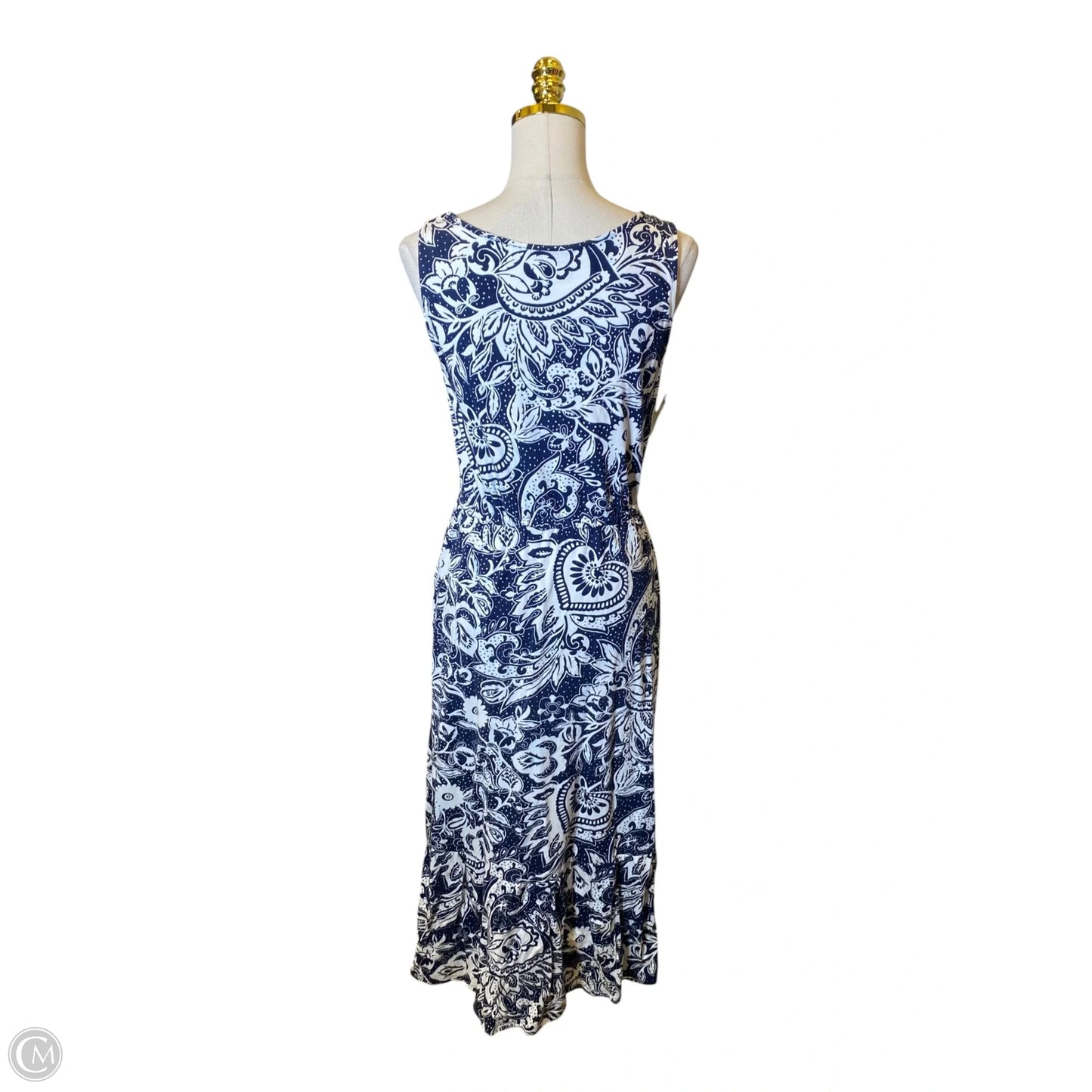 Dress Casual Maxi By Talbots In Blue & White, Size: S