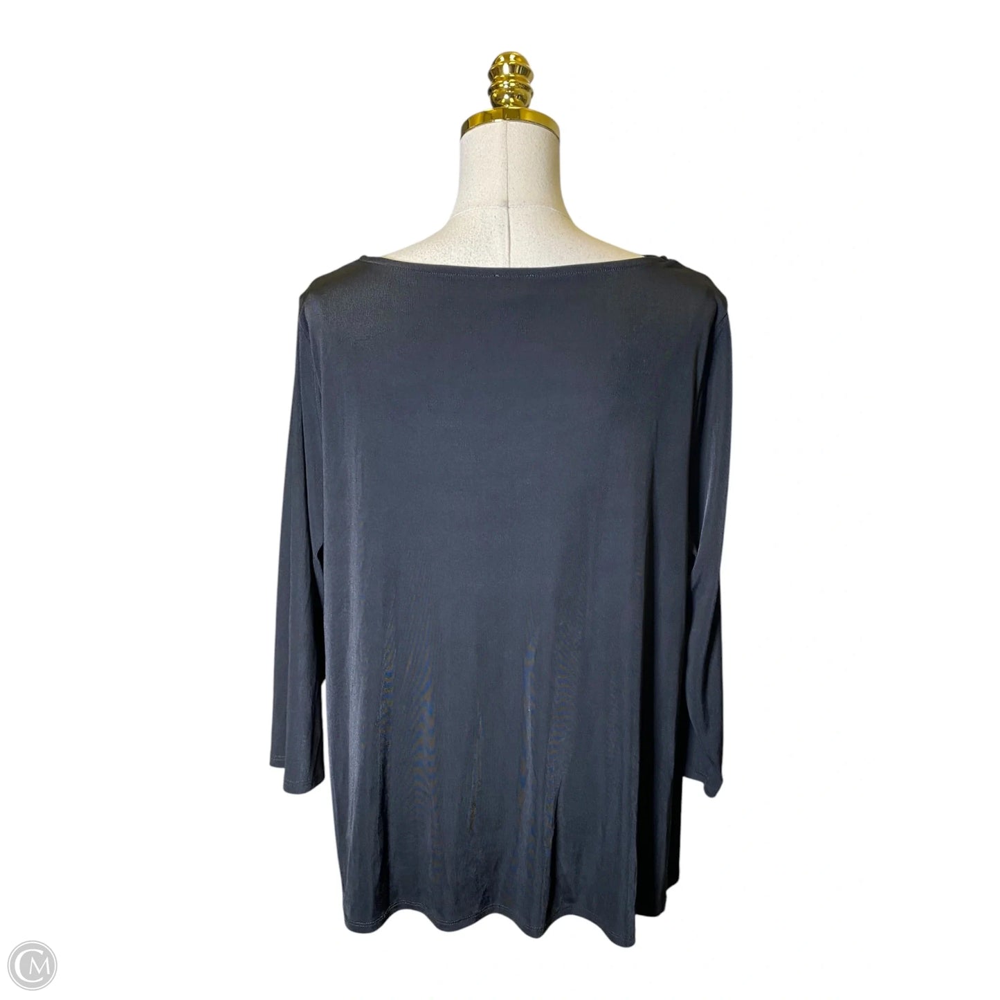 Blouse Long Sleeve By Easywear By Chicos In Black, Size: Xl
