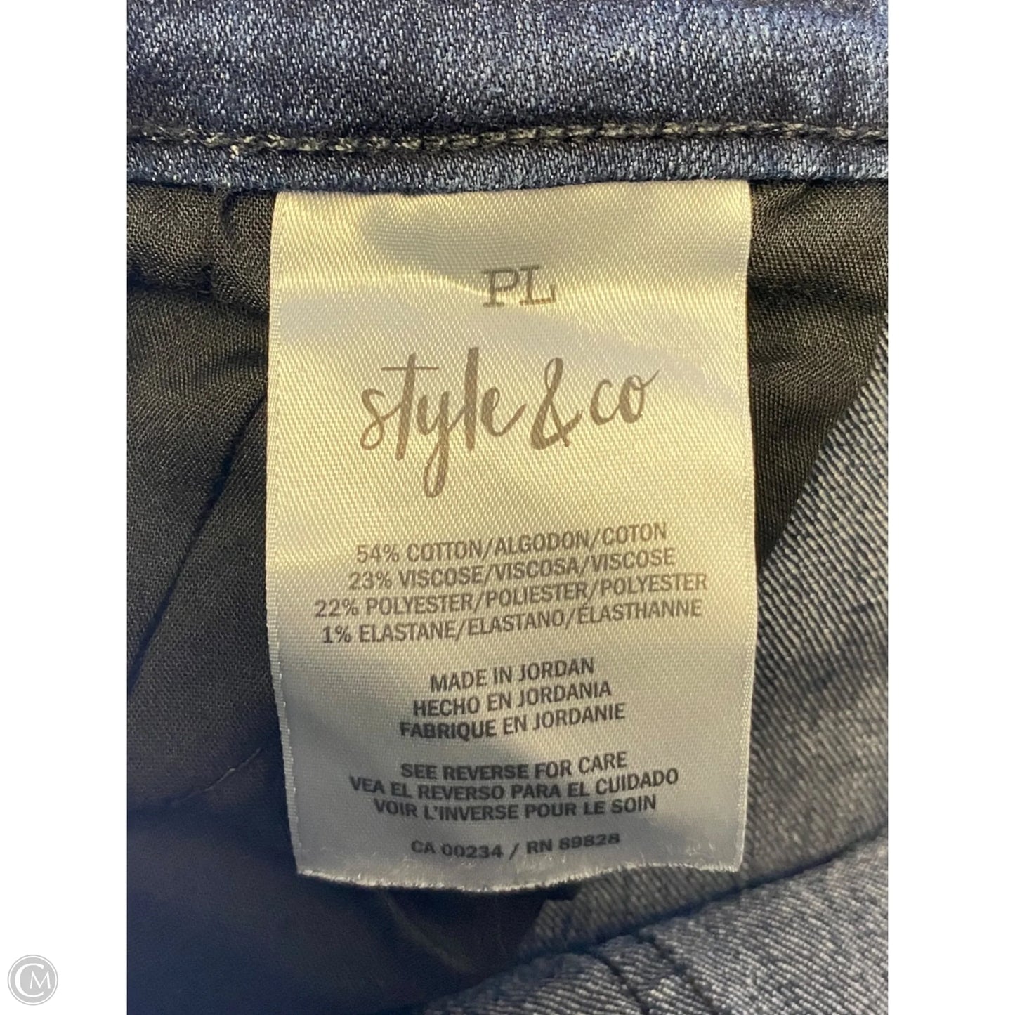 Capris By Style And Company In Blue Denim, Size: L