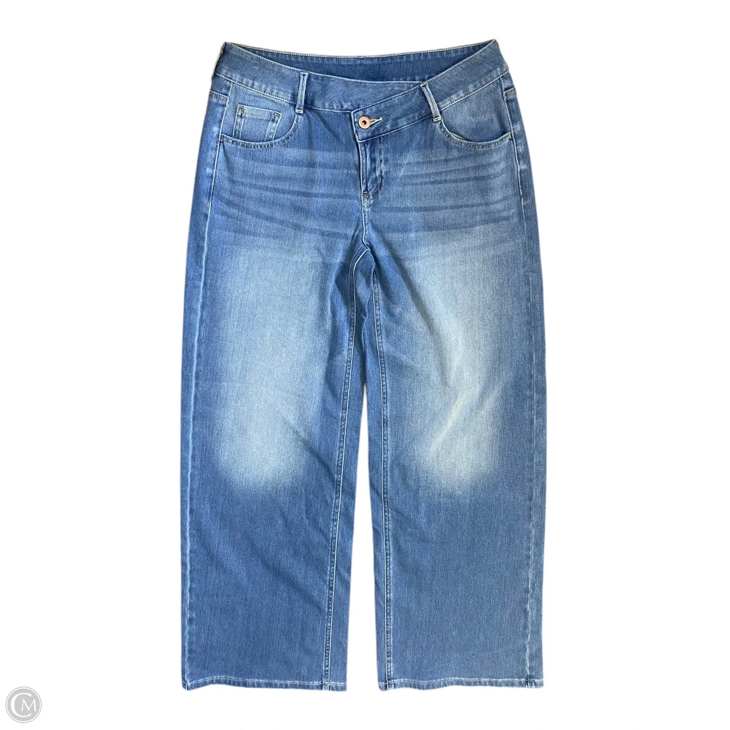Jeans Wide Leg By Halara In Blue Denim, Size: S