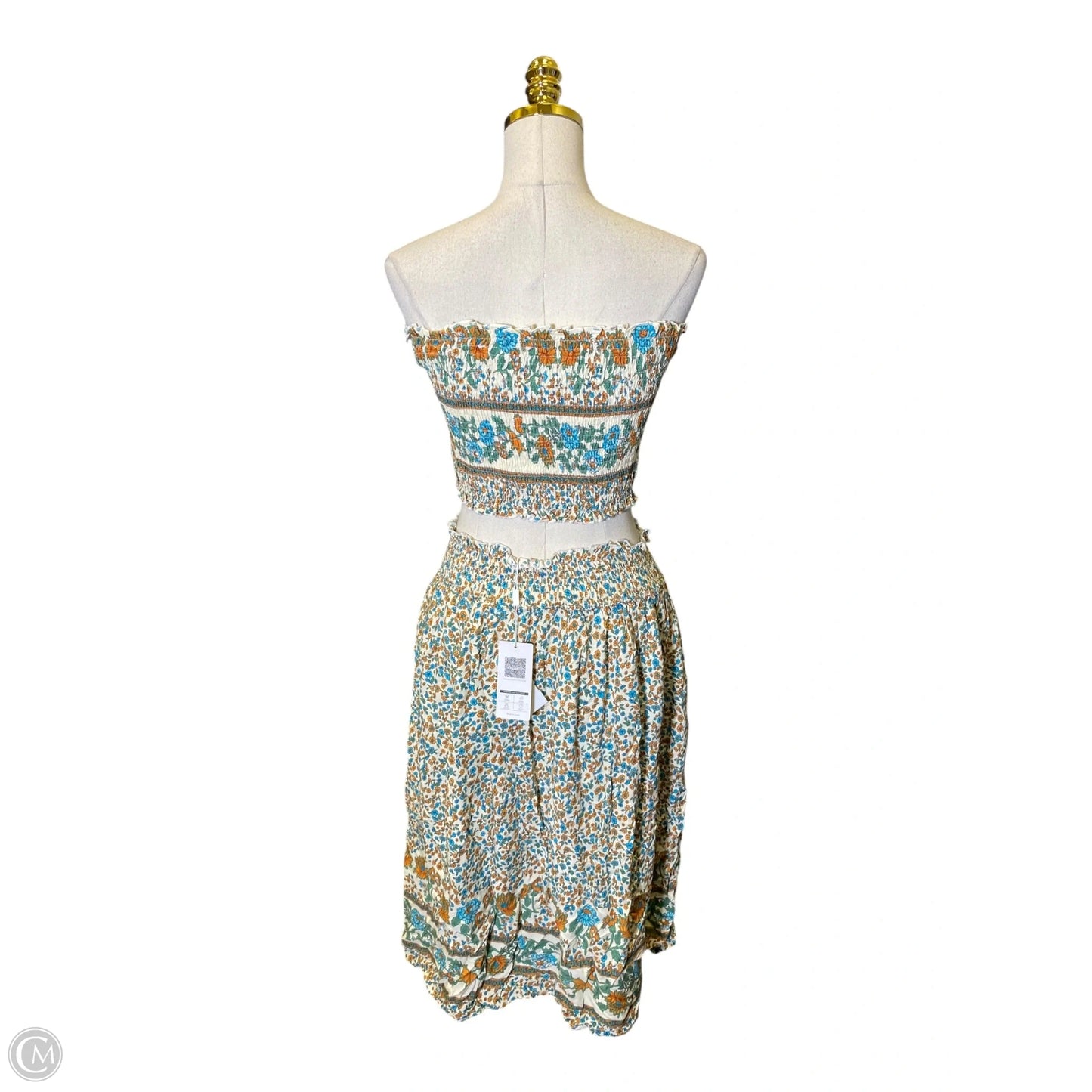 Top 2pc Sleeveless By Angashion In Floral Print, Size: M