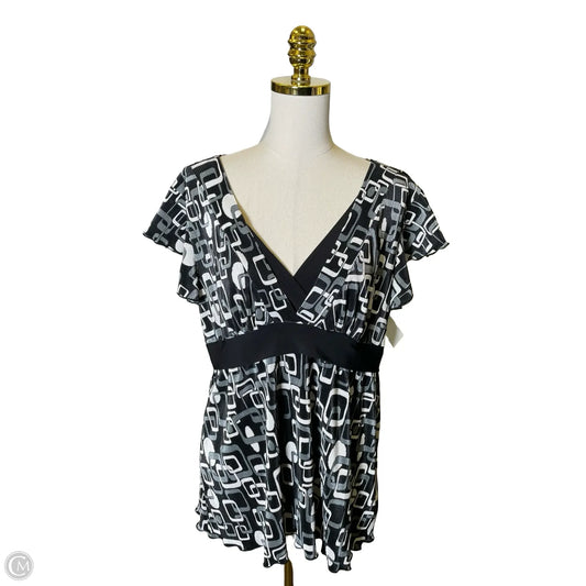Blouse Short Sleeve By Kim Rogers In Multi-colored, Size: Xl