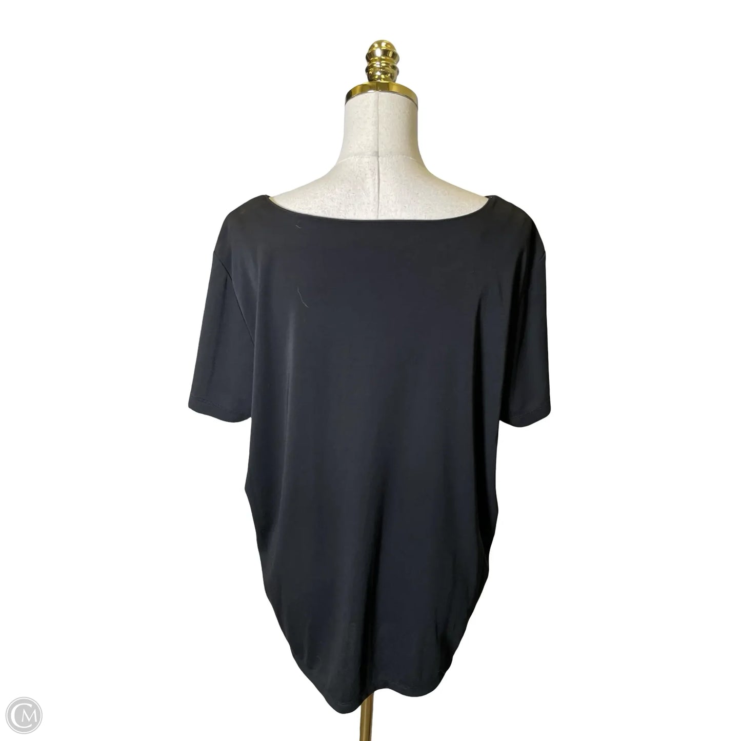 Blouse Short Sleeve By Emma James In Black, Size: Xl