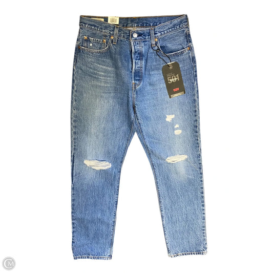 Jeans Straight By Levis In Blue Denim, Size: 8