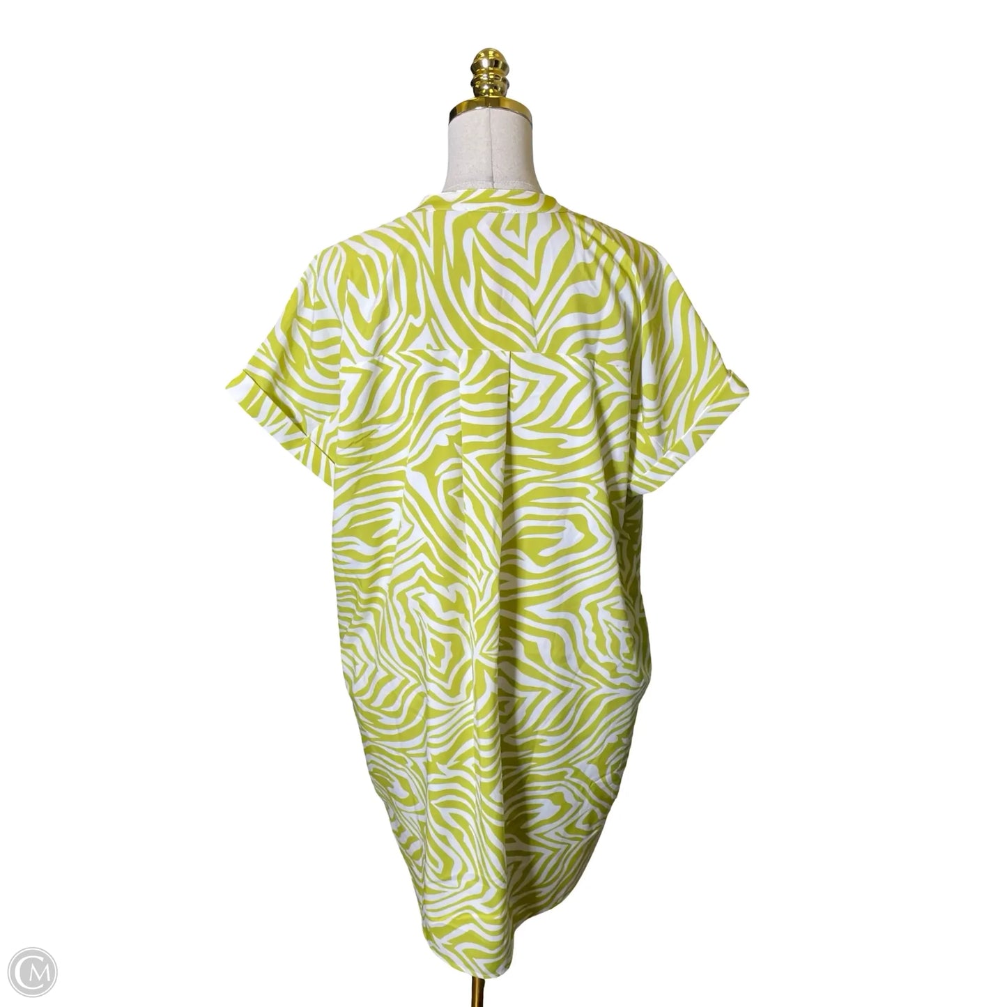 Dress Casual Short By Entro In Green & White, Size: M