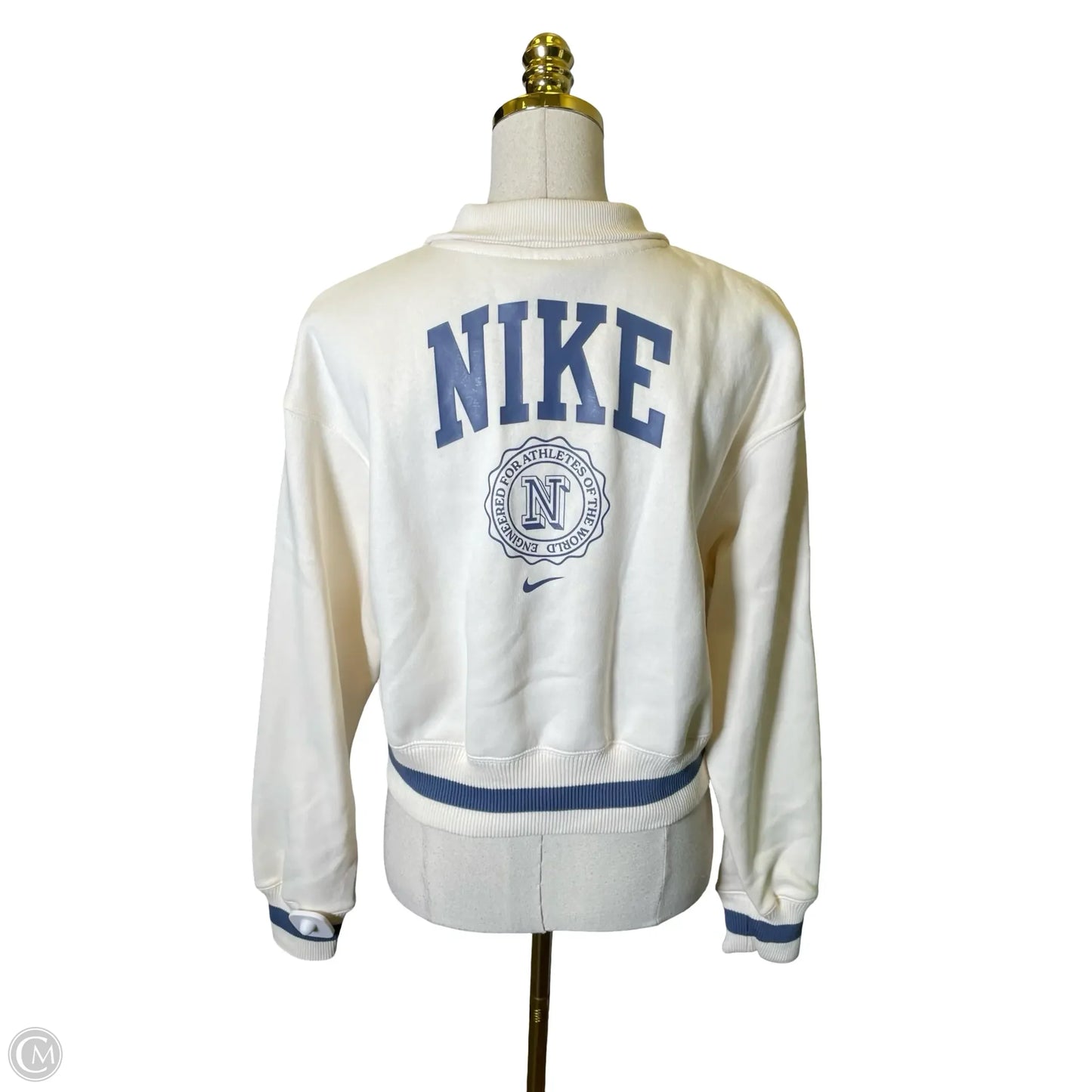 Sweatshirt Collar By Nike In Cream, Size: Xs