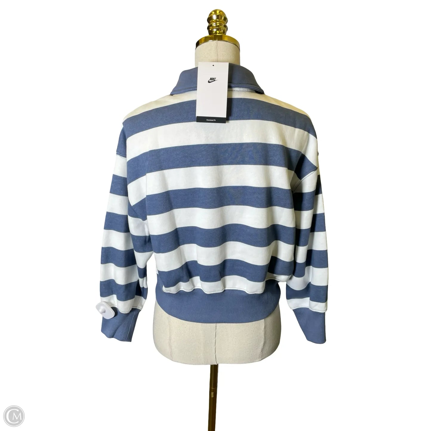 Sweatshirt Collar By Nike In Striped Pattern, Size: Xs