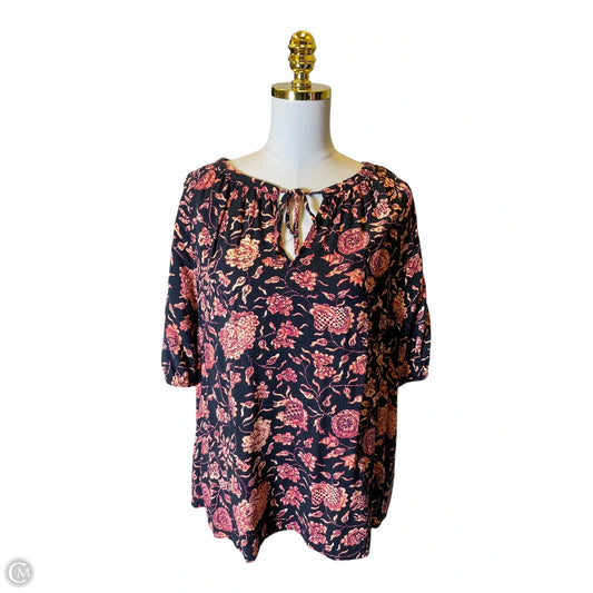 Blouse 3/4 Sleeve By Ava & Viv In Multi-colored, Size: Xl
