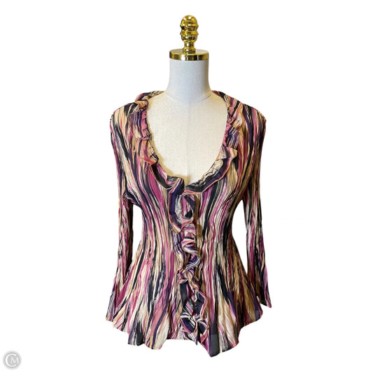 Blouse Long Sleeve By Allison Taylor In Multi-colored, Size: Xl