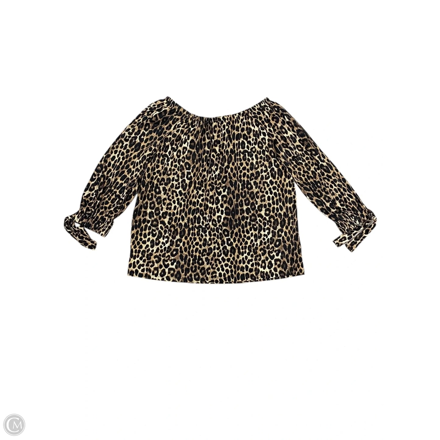 Blouse Long Sleeve By Michael By Michael Kors In Animal Print, Size: 1X