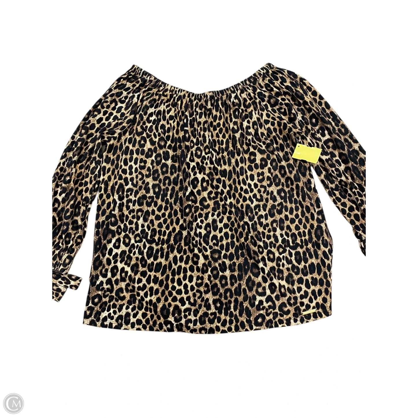 Blouse Long Sleeve By Michael By Michael Kors In Animal Print, Size: 1X