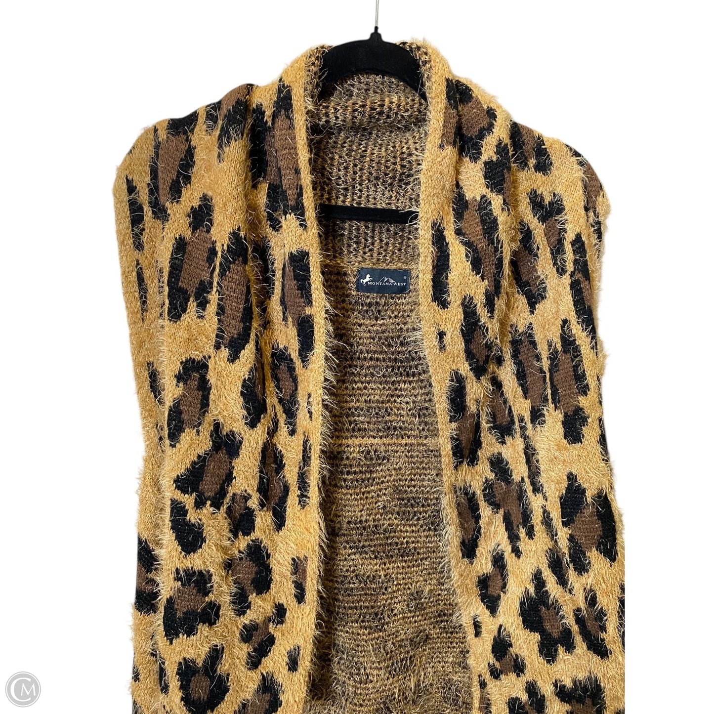 Vest Faux Fur & Sherpa By Montana West In Animal Print, Size: L