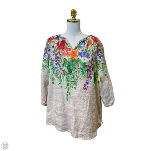 Blouse Long Sleeve By Chicos In Multi-colored, Size: M