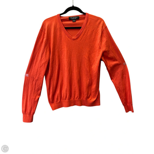 Top Long Sleeve By Brooks Brothers In Orange, Size: M