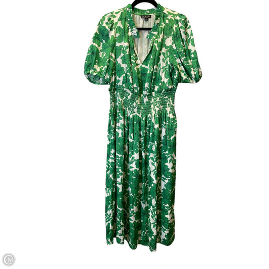 Dress Casual Maxi By J. Crew In Green & White, Size: M