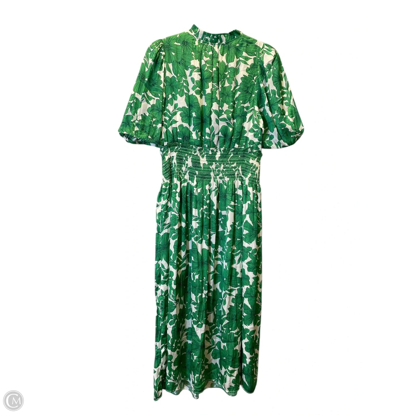 Dress Casual Maxi By J. Crew In Green & White, Size: M