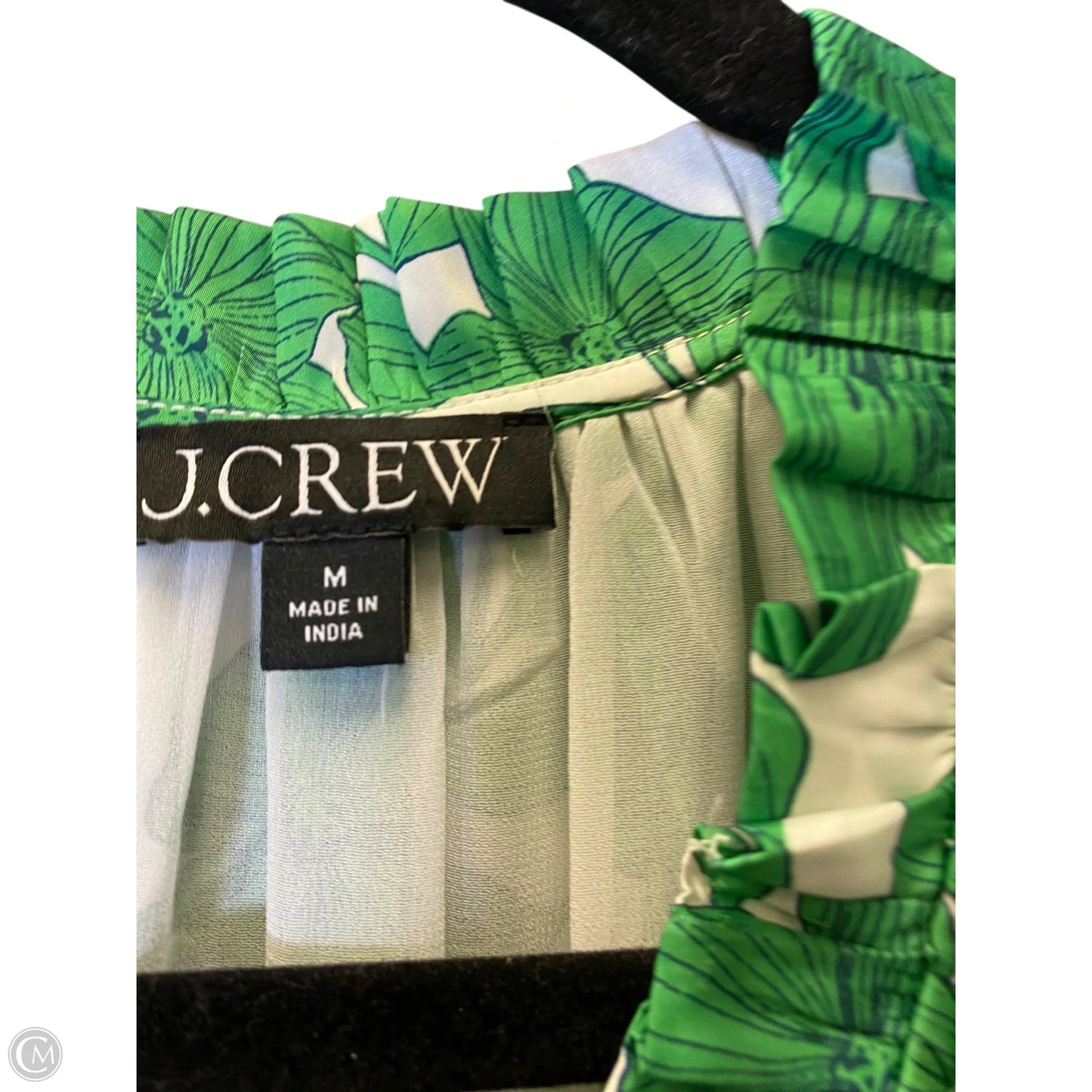Dress Casual Maxi By J. Crew In Green & White, Size: M