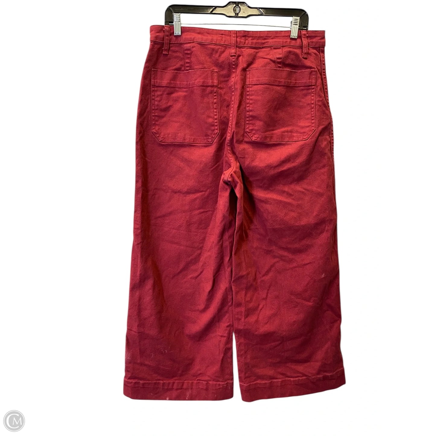 Jeans Wide Leg By Madewell In Red, Size: L