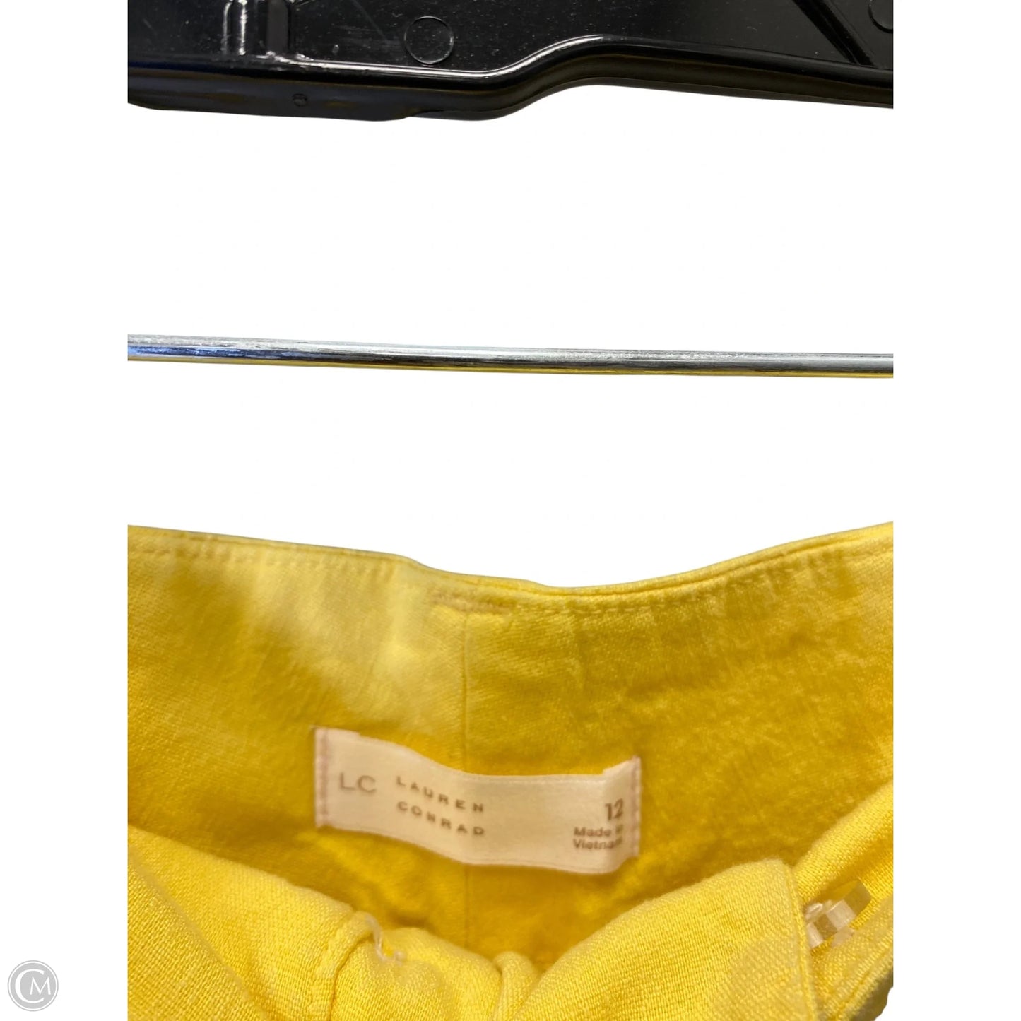 Pants Linen By Clothes Mentor In Yellow, Size: 12