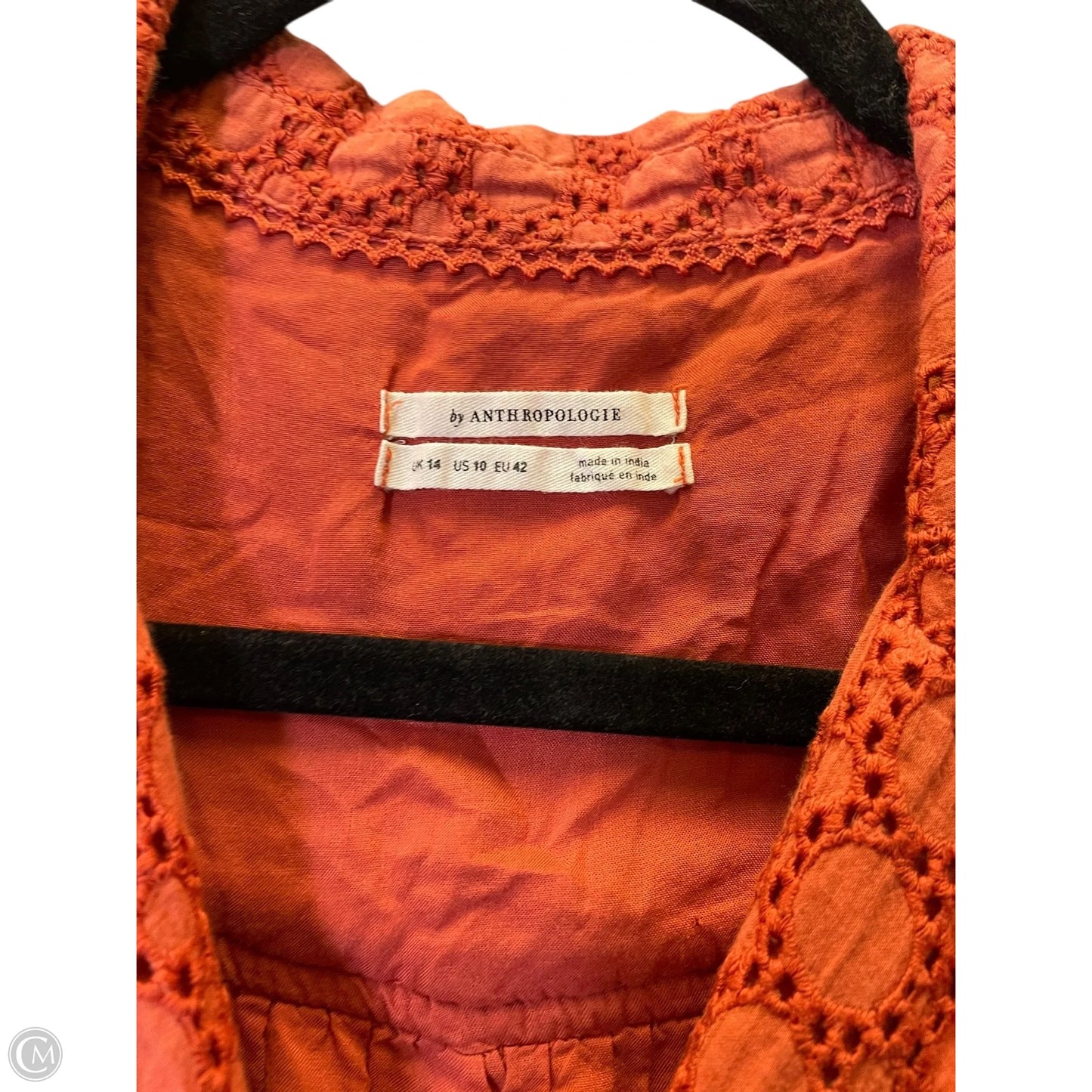 Dress Casual Midi By Anthropologie In Orange, Size: 10