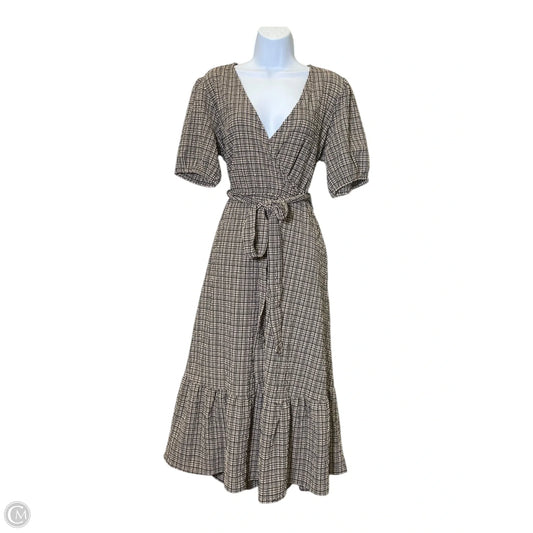 Dress Casual Maxi By Downeast In Checkered Pattern, Size: M