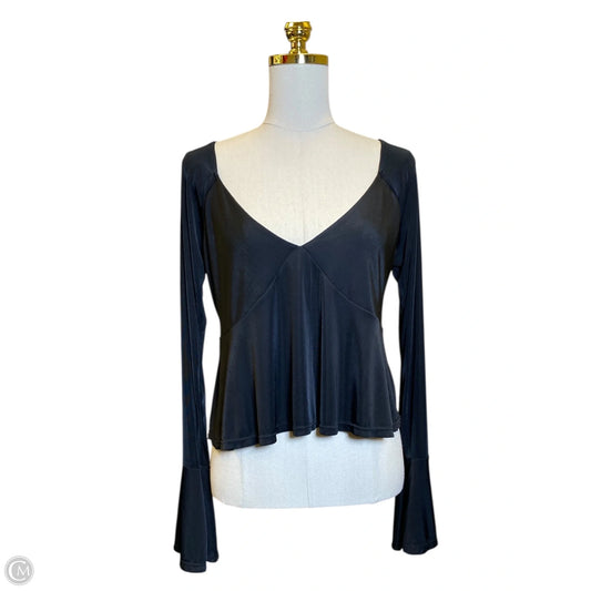Blouse Long Sleeve By Free People In Black, Size: L