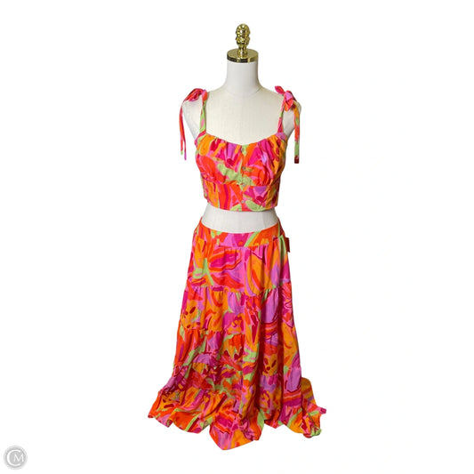 Skirt Set 2pc By Crystal Sky In Multi-colored, Size: L