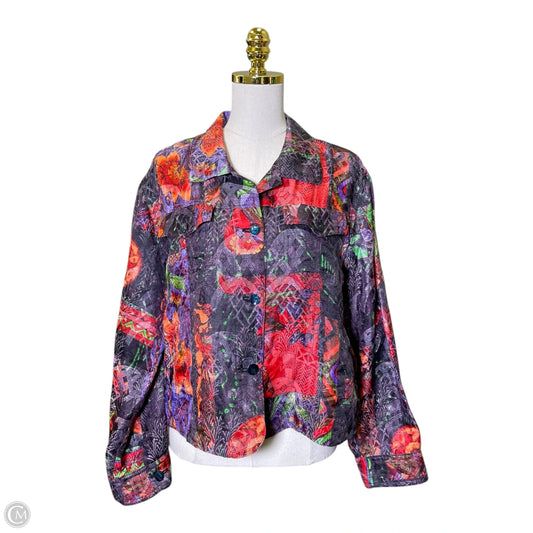 Jacket Other By Chicos In Multi-colored, Size: L