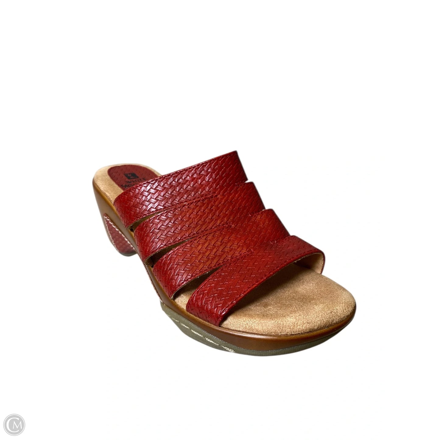 Sandals Heels Platform By White Mountain In Brown & Red, Size: 6.5