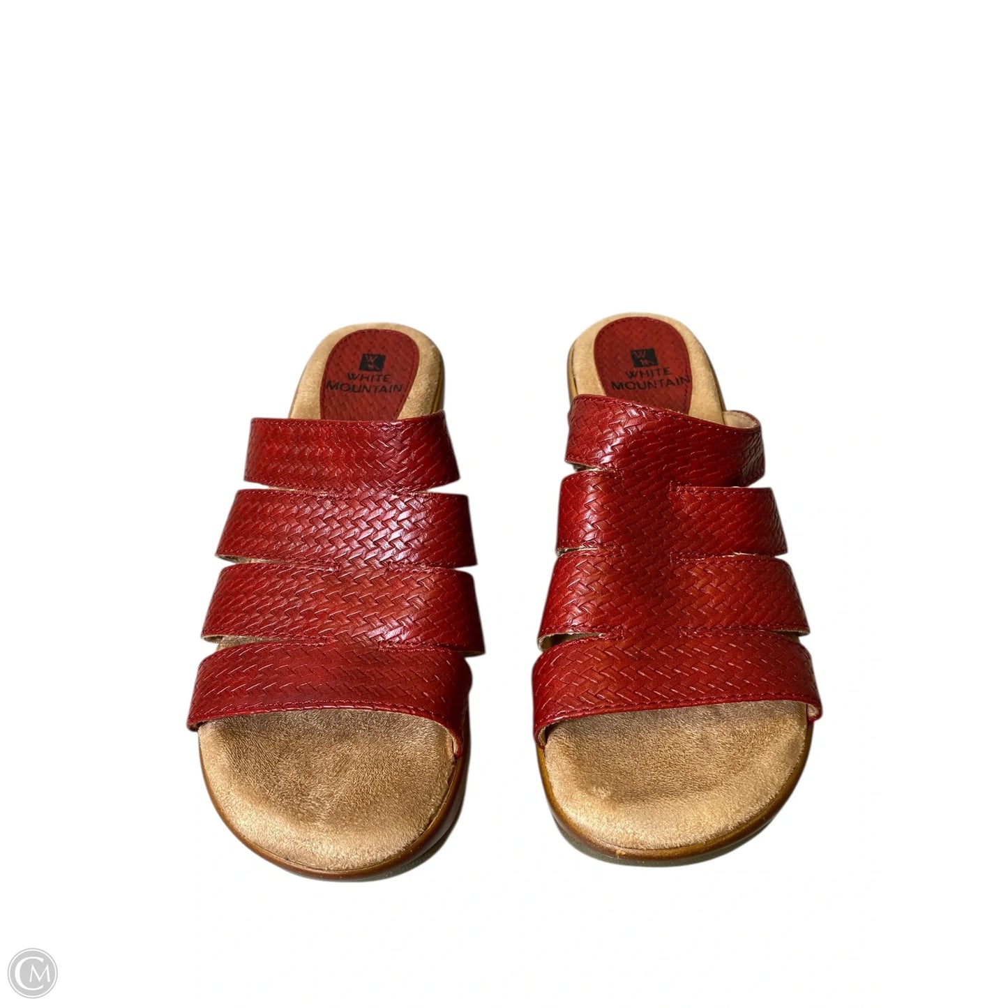 Sandals Heels Platform By White Mountain In Brown & Red, Size: 6.5