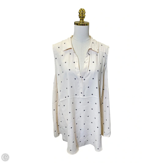 Blouse Sleeveless By Torrid In Cream, Size: 3x