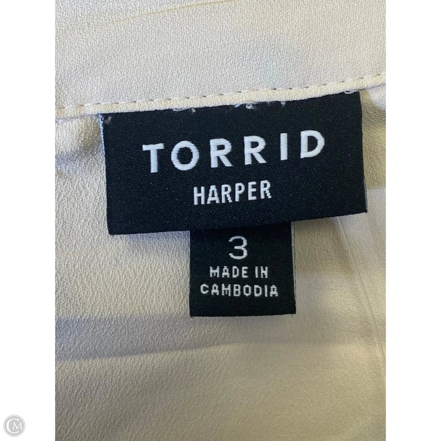 Blouse Sleeveless By Torrid In Cream, Size: 3x