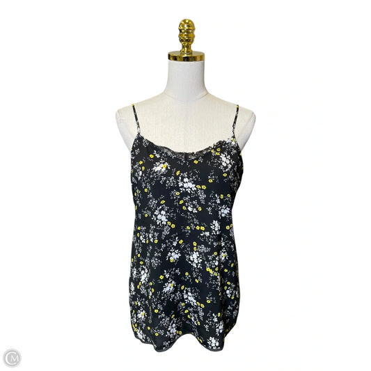 Tank Top Designer By Vera Wang In Floral Print, Size: L