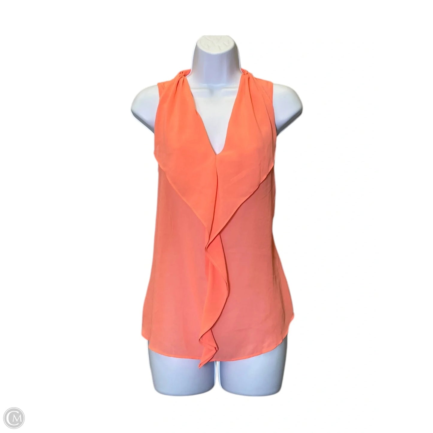 Blouse Designer By Vera Wang In Peach, Size: S