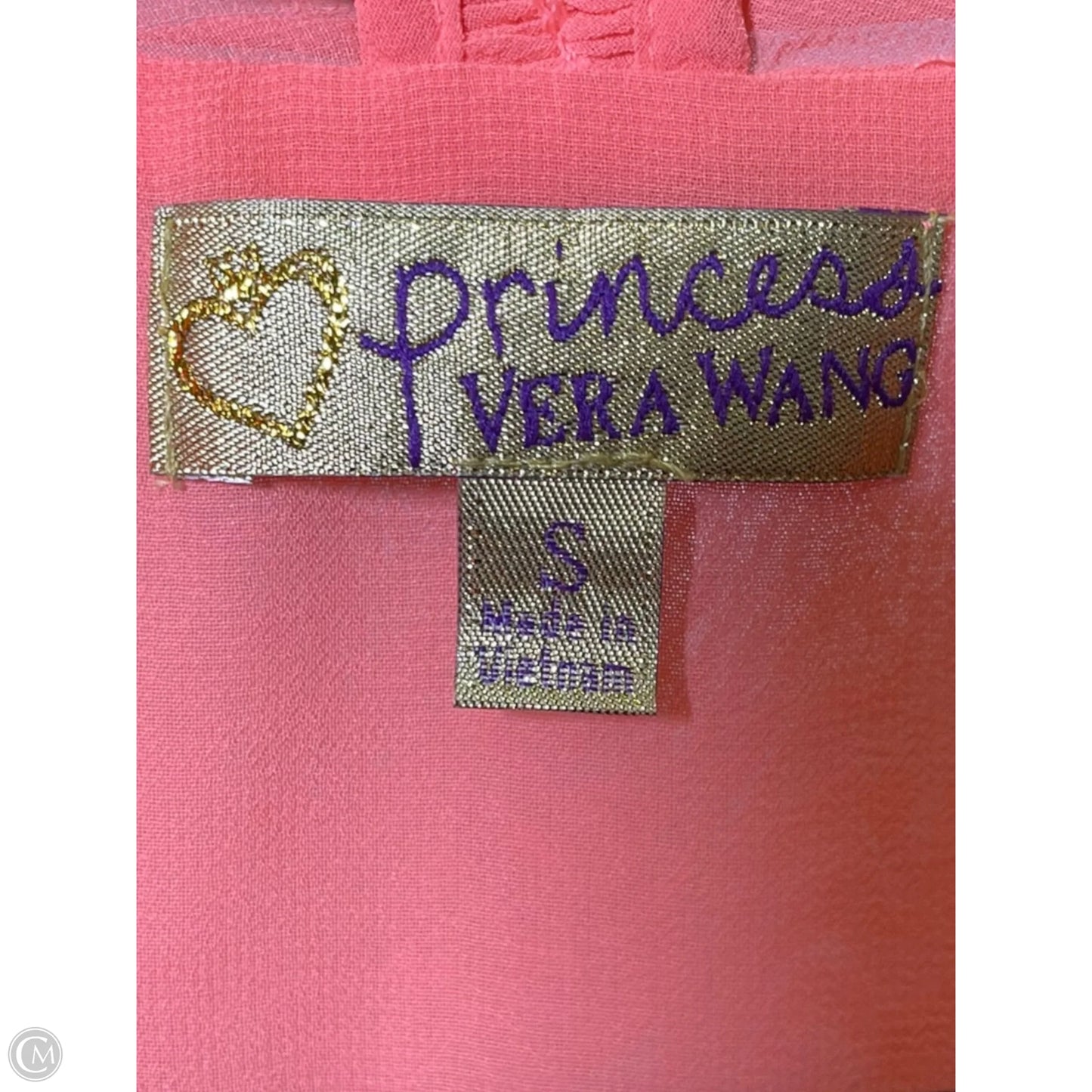 Blouse Designer By Vera Wang In Peach, Size: S