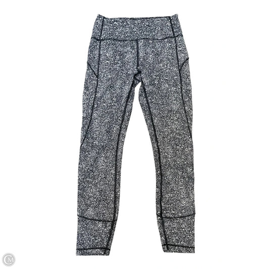 Athletic Capris By Lululemon In Black & White, Size: 8