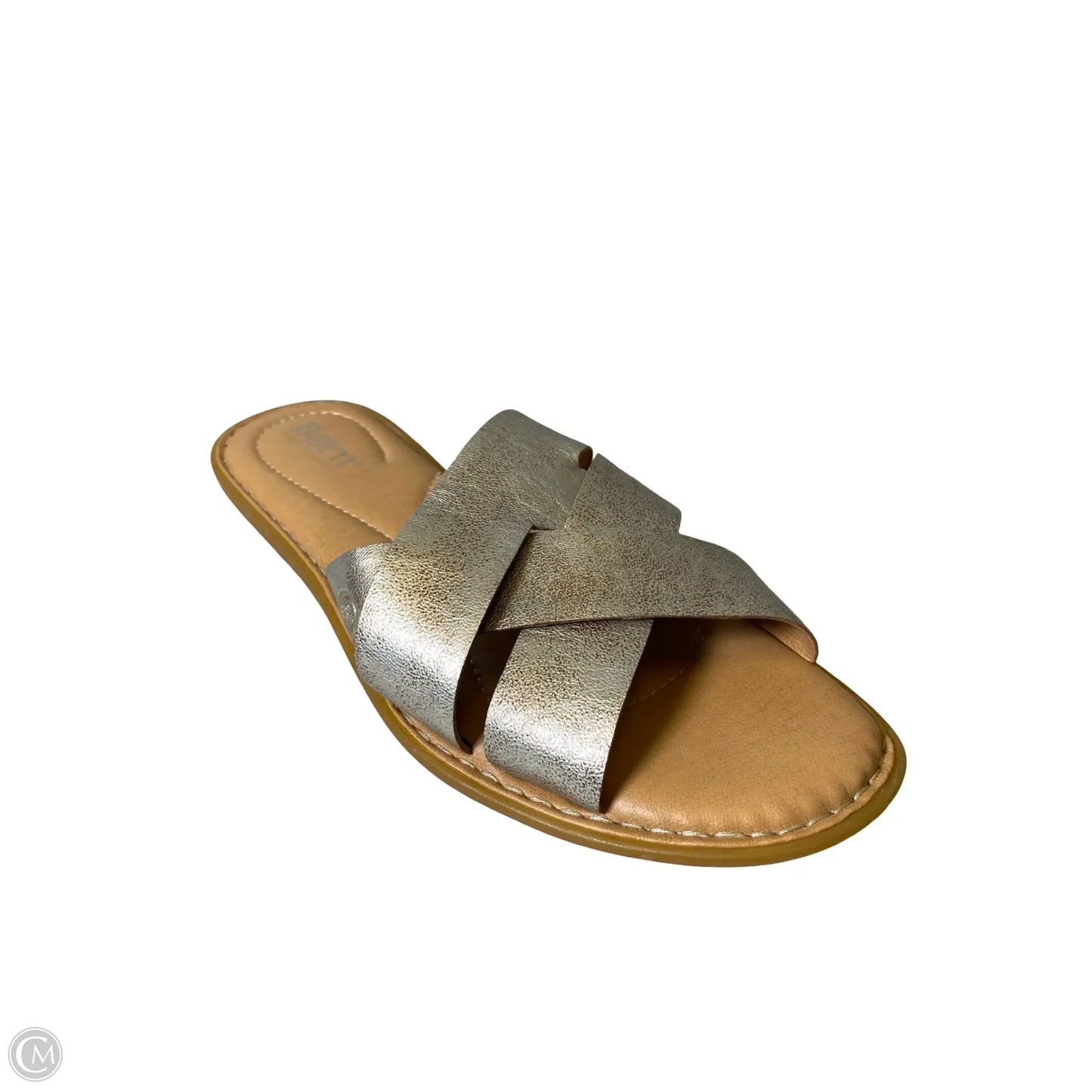 Sandals Flats By Born In Silver, Size: 9