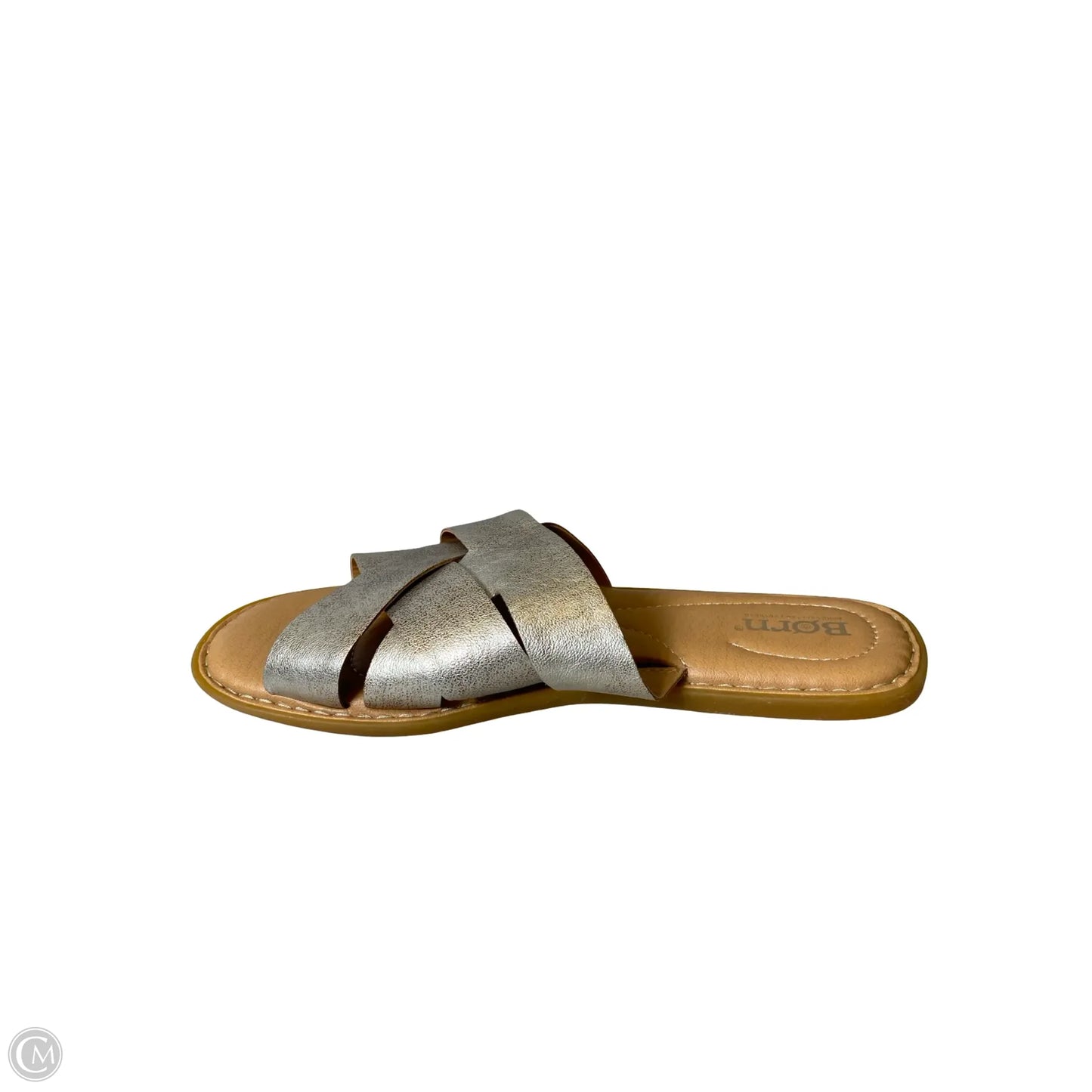 Sandals Flats By Born In Silver, Size: 9