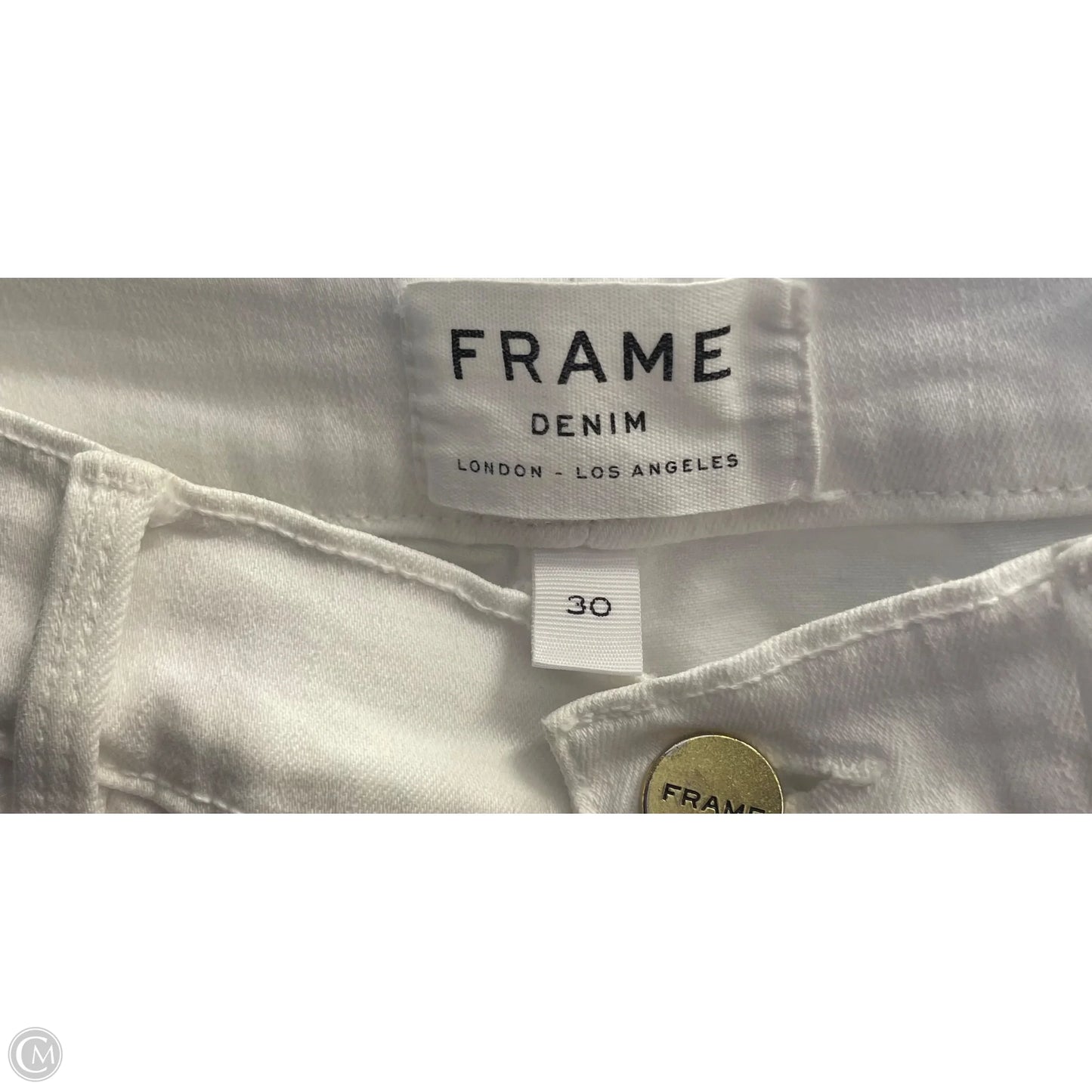 Jeans Straight By Frame In White, Size: 10