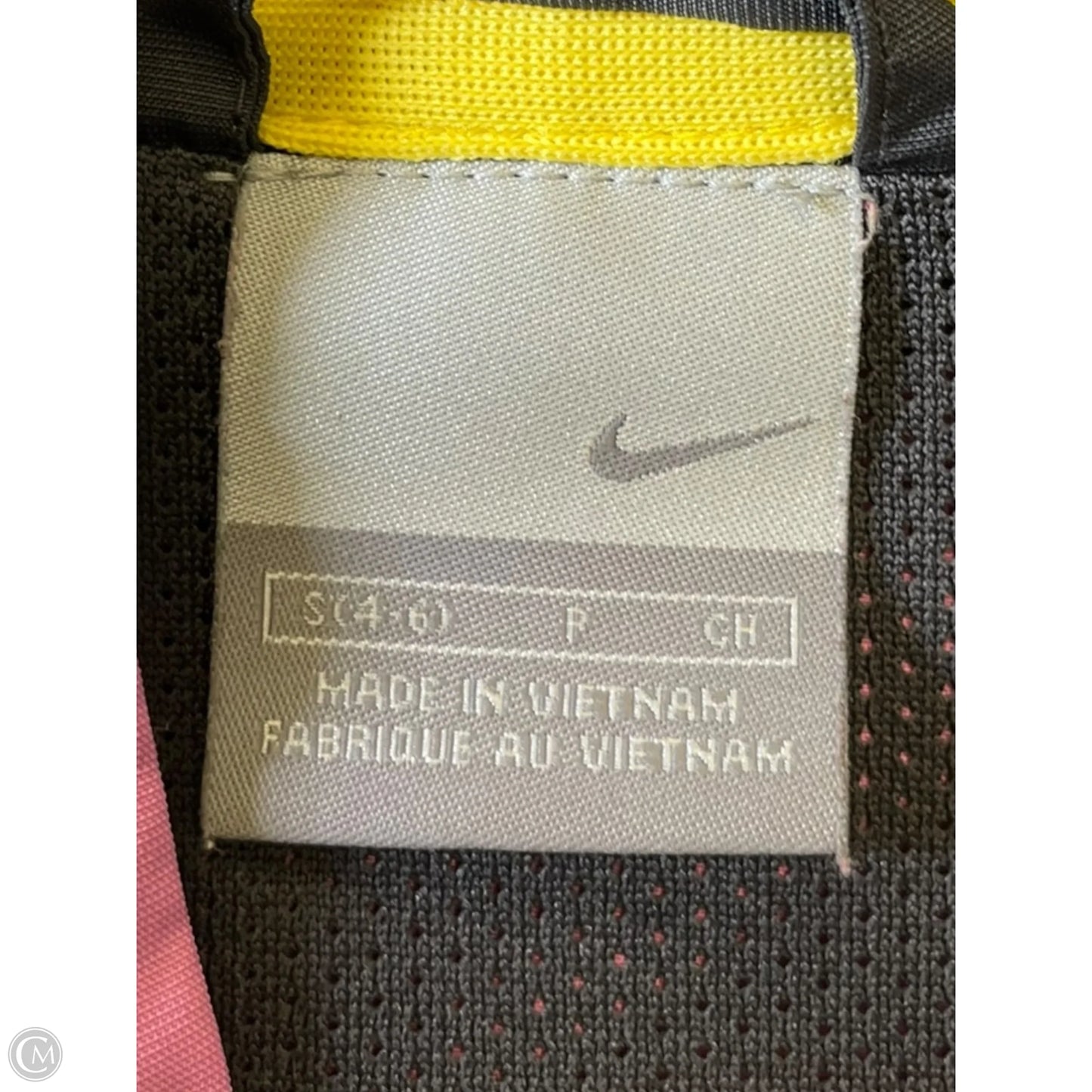 Jacket Windbreaker By Nike In Grey & Pink, Size: S