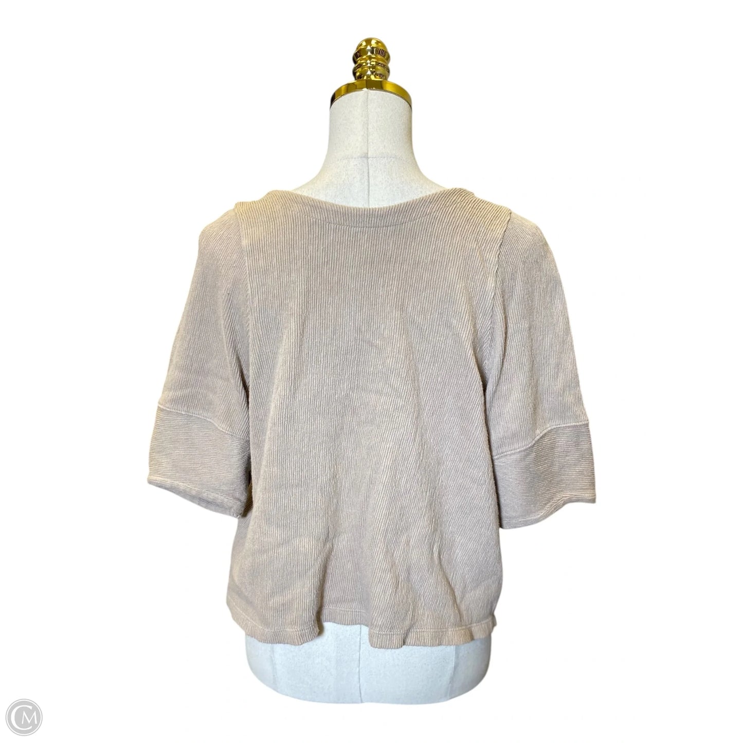 Top Short Sleeve By Madewell In Tan, Size: M