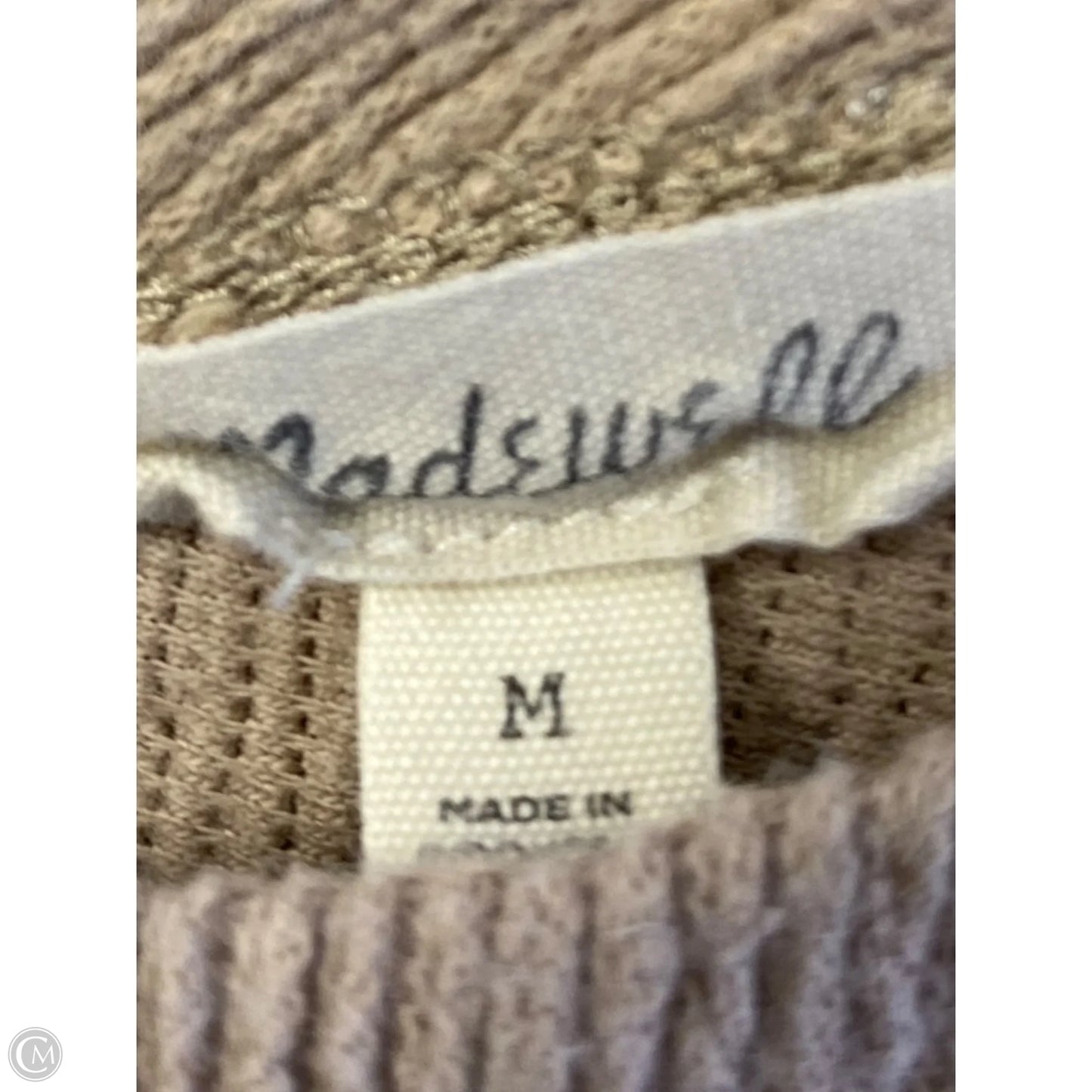 Top Short Sleeve By Madewell In Tan, Size: M