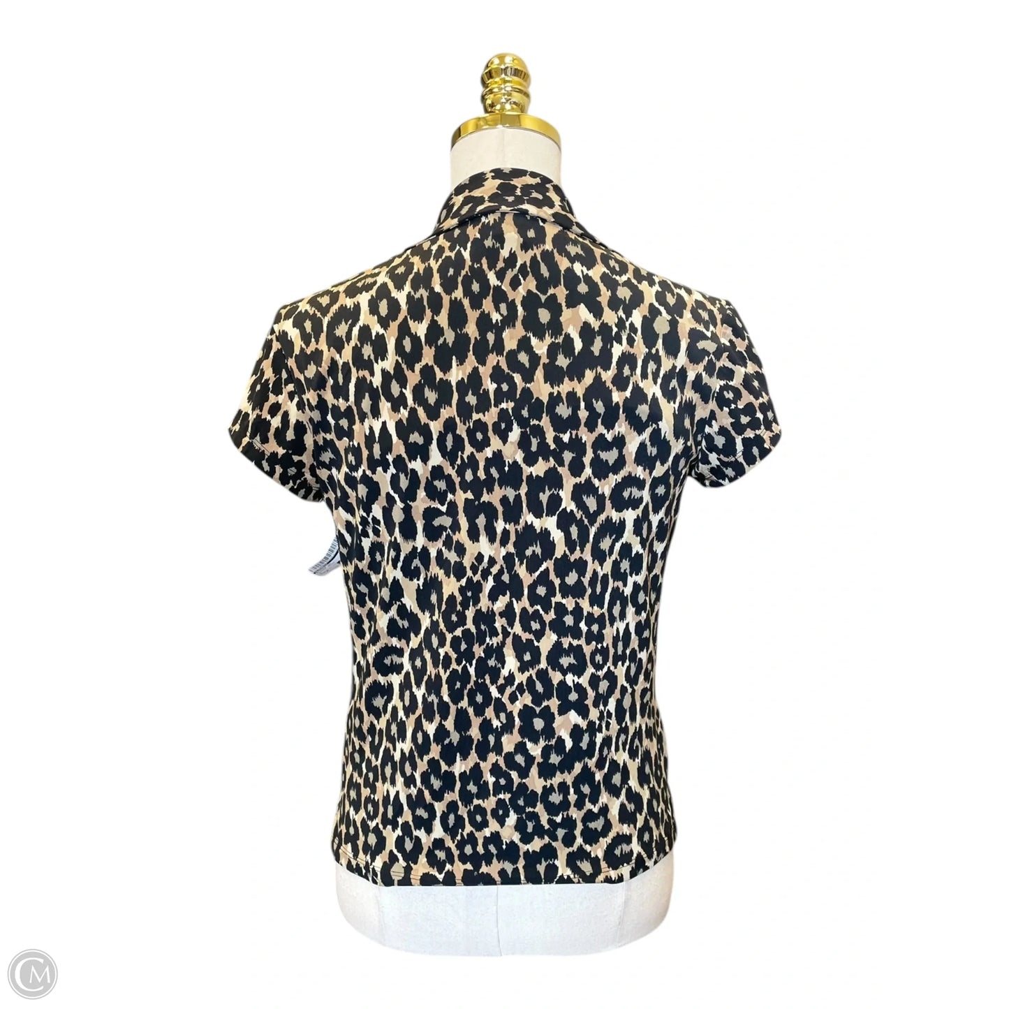 Blouse Short Sleeve By Express In Animal Print, Size: M