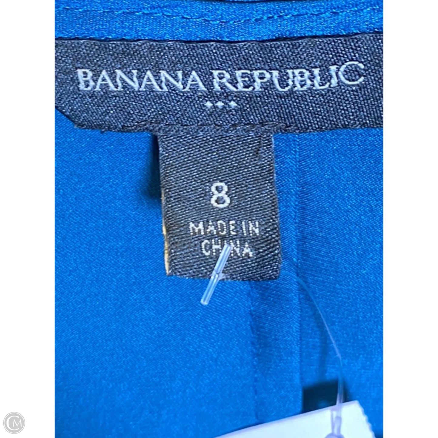 Blouse Long Sleeve By Banana Republic In Aqua, Size: 8