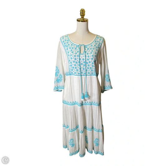 Dress Casual Maxi By Soft Surroundings In Blue & White, Size: S