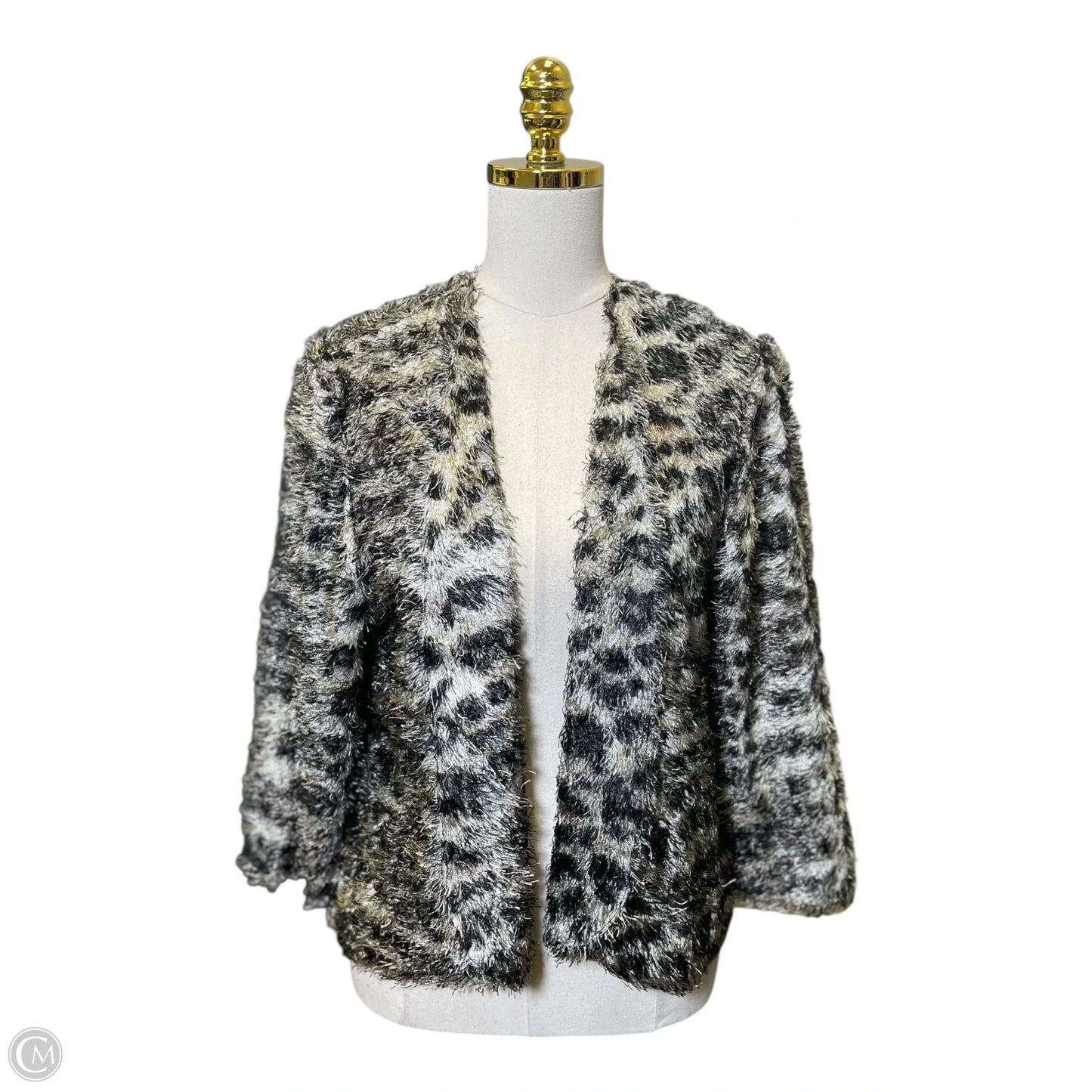 Cardigan By Chicos Private Collection In Animal Print, Size: L