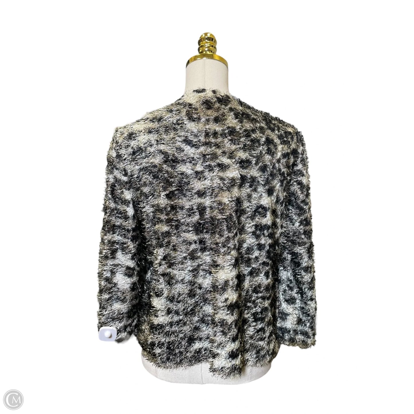 Cardigan By Chicos Private Collection In Animal Print, Size: L