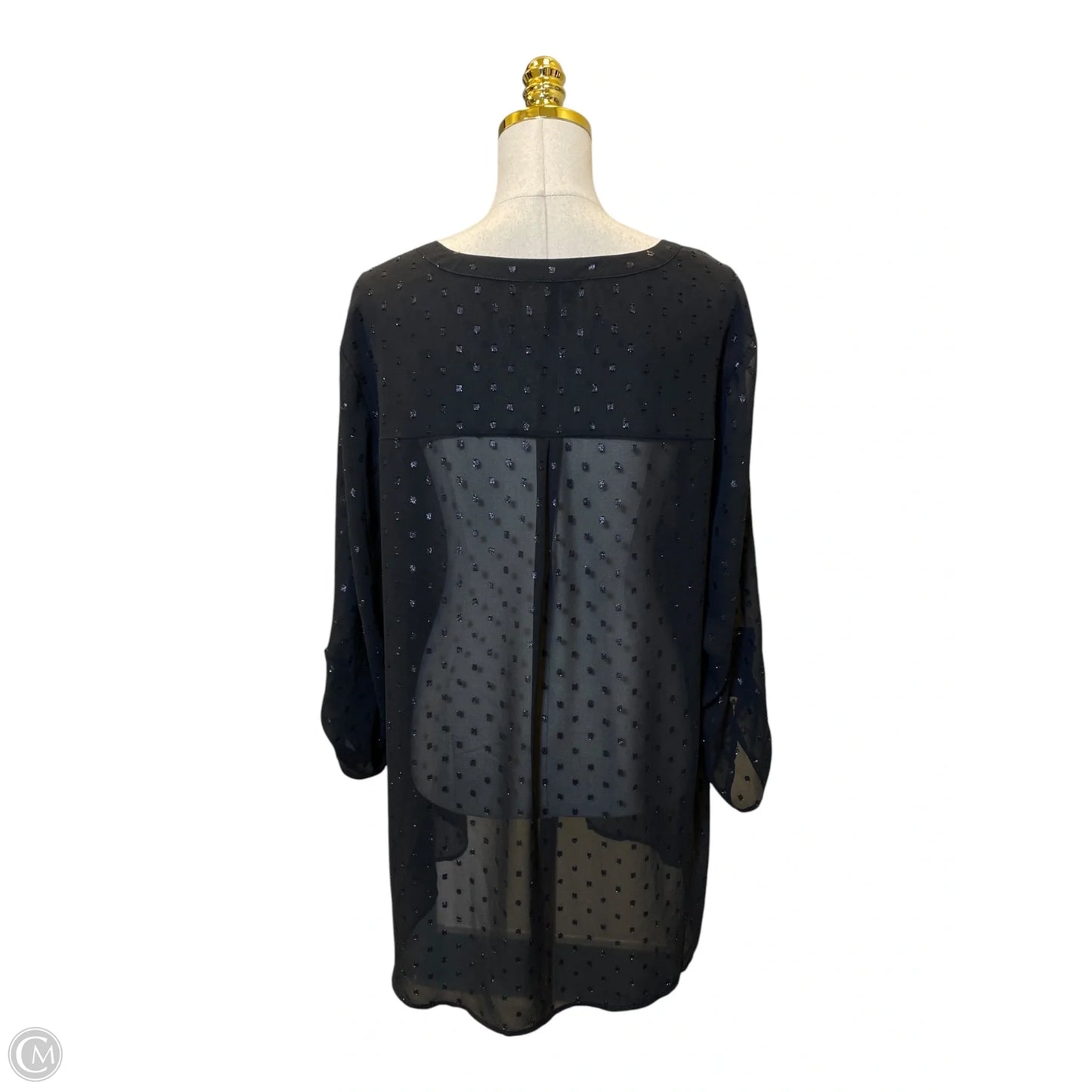 Blouse Long Sleeve By Maurices In Black, Size: Xxl