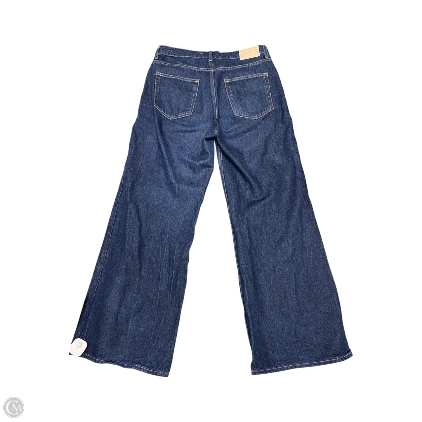 Jeans Wide Leg By Zara In Blue Denim, Size: 6